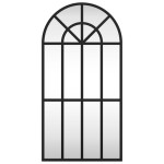 vidaXL Oglindă de perete, negru, 30x60 cm, arcuită, fier vidaXL Oglindă de perete, negru, 30x60 cm, arcuită, fier