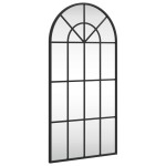 vidaXL Oglindă de perete, negru, 40x80 cm, arcuită, fier vidaXL Oglindă de perete, negru, 40x80 cm, arcuită, fier