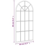 vidaXL Oglindă de perete, negru, 40x80 cm, arcuită, fier vidaXL Oglindă de perete, negru, 40x80 cm, arcuită, fier