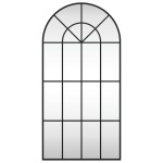 vidaXL Oglindă de perete, negru, 50x100 cm, arcuită, fier vidaXL Oglindă de perete, negru, 50x100 cm, arcuită, fier