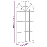 vidaXL Oglindă de perete, negru, 50x100 cm, arcuită, fier vidaXL Oglindă de perete, negru, 50x100 cm, arcuită, fier