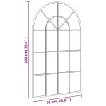 vidaXL Oglindă de perete, negru, 60x100 cm, arcuită, fier vidaXL Oglindă de perete, negru, 60x100 cm, arcuită, fier