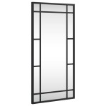 vidaXL Oglindă de perete, negru, 30x60 cm, dreptunghiulară, fier vidaXL Oglindă de perete, negru, 30x60 cm, dreptunghiulară, fier