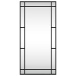 vidaXL Oglindă de perete, negru, 40x80 cm, dreptunghiulară, fier vidaXL Oglindă de perete, negru, 40x80 cm, dreptunghiulară, fier