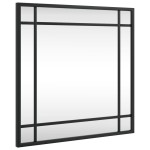 vidaXL Oglindă de perete, negru, 40x40 cm, pătrată, fier vidaXL Oglindă de perete, negru, 40x40 cm, pătrată, fier