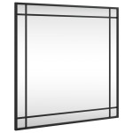 vidaXL Oglindă de perete, negru, 60x60 cm, pătrată, fier vidaXL Oglindă de perete, negru, 60x60 cm, pătrată, fier