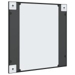 vidaXL Oglindă de perete, negru, 60x60 cm, pătrată, fier vidaXL Oglindă de perete, negru, 60x60 cm, pătrată, fier