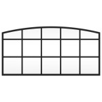 vidaXL Oglindă de perete, negru, 60x30 cm, arcuită, fier vidaXL Oglindă de perete, negru, 60x30 cm, arcuită, fier