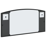 vidaXL Oglindă de perete, negru, 60x30 cm, arcuită, fier vidaXL Oglindă de perete, negru, 60x30 cm, arcuită, fier