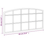 vidaXL Oglindă de perete, negru, 60x30 cm, arcuită, fier vidaXL Oglindă de perete, negru, 60x30 cm, arcuită, fier