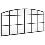 vidaXL Oglindă de perete, negru, 80x40 cm, arcuită, fier vidaXL Oglindă de perete, negru, 80x40 cm, arcuită, fier