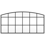 vidaXL Oglindă de perete, negru, 80x40 cm, arcuită, fier vidaXL Oglindă de perete, negru, 80x40 cm, arcuită, fier