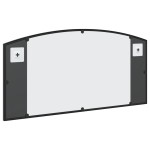 vidaXL Oglindă de perete, negru, 80x40 cm, arcuită, fier vidaXL Oglindă de perete, negru, 80x40 cm, arcuită, fier