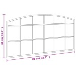 vidaXL Oglindă de perete, negru, 80x40 cm, arcuită, fier vidaXL Oglindă de perete, negru, 80x40 cm, arcuită, fier