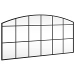 vidaXL Oglindă de perete, negru, 100x50 cm, arcuită, fier vidaXL Oglindă de perete, negru, 100x50 cm, arcuită, fier