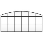 vidaXL Oglindă de perete, negru, 100x50 cm, arcuită, fier vidaXL Oglindă de perete, negru, 100x50 cm, arcuită, fier