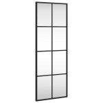 vidaXL Oglindă de perete, negru, 30x80 cm, dreptunghiulară, fier vidaXL Oglindă de perete, negru, 30x80 cm, dreptunghiulară, fier