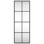 vidaXL Oglindă de perete, negru, 30x80 cm, dreptunghiulară, fier vidaXL Oglindă de perete, negru, 30x80 cm, dreptunghiulară, fier