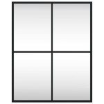 vidaXL Oglindă de perete, negru, 40x50 cm, dreptunghiulară, fier