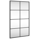 vidaXL Oglindă de perete, negru, 50x80 cm, dreptunghiulară, fier vidaXL Oglindă de perete, negru, 50x80 cm, dreptunghiulară, fier