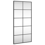 vidaXL Oglindă de perete, negru, 50x100 cm, dreptunghiulară, fier vidaXL Oglindă de perete, negru, 50x100 cm, dreptunghiulară, fier