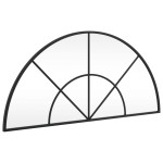 vidaXL Oglindă de perete, negru, 80x40 cm, arcuită, fier vidaXL Oglindă de perete, negru, 80x40 cm, arcuită, fier
