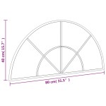 vidaXL Oglindă de perete, negru, 80x40 cm, arcuită, fier vidaXL Oglindă de perete, negru, 80x40 cm, arcuită, fier