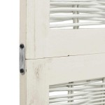 vidaXL Paravan cameră 3 panouri, alb, lemn masiv paulownia