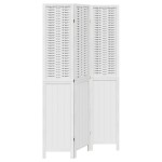 vidaXL Paravan cameră 3 panouri, alb, lemn masiv paulownia vidaXL Paravan cameră 3 panouri, alb, lemn masiv paulownia