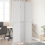 vidaXL Paravan cameră 3 panouri, alb, lemn masiv paulownia vidaXL Paravan cameră 3 panouri, alb, lemn masiv paulownia