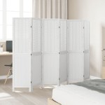 vidaXL Paravan cameră 6 panouri, alb, lemn masiv paulownia vidaXL Paravan cameră 6 panouri, alb, lemn masiv paulownia