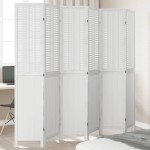 vidaXL Paravan cameră 6 panouri, alb, lemn masiv paulownia vidaXL Paravan cameră 6 panouri, alb, lemn masiv paulownia