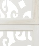 vidaXL Paravan cameră 4 panouri, alb, lemn masiv paulownia