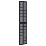 vidaXL Paravan de cameră cu 5 panouri, negru, lemn masiv paulownia