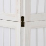 vidaXL Paravan cameră 3 panouri, alb, lemn masiv paulownia