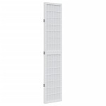 vidaXL Paravan cameră 3 panouri, alb, lemn masiv paulownia