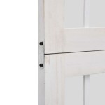 vidaXL Paravan cameră 4 panouri, alb, lemn masiv paulownia