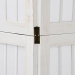 vidaXL Paravan cameră 6 panouri, alb, lemn masiv paulownia