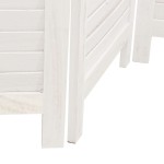 vidaXL Paravan cameră 4 panouri, alb, lemn masiv paulownia