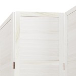 vidaXL Paravan cameră 5 panouri, alb, lemn masiv paulownia