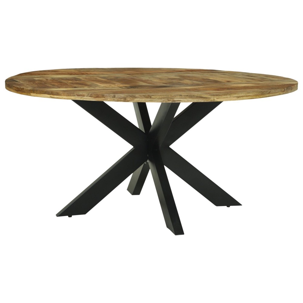 vidaXL Masă de dining rotundă Ø160x76 cm din lemn masiv de mango