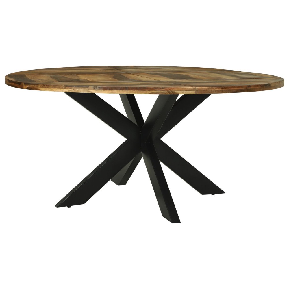 vidaXL Masă de dining rotundă Ø160x76 cm din lemn solid de acacia