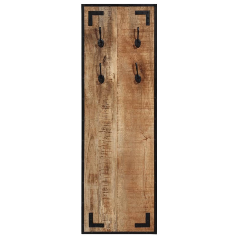 vidaXL Cuier pentru haine, 35x8x110 cm, lemn masiv de mango brut