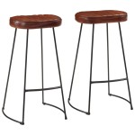 vidaXL Scaune de bar Gavin, 2 buc., maro închis, 44x37,5x78 cm vidaXL Scaune de bar Gavin, 2 buc., maro închis, 44x37,5x78 cm