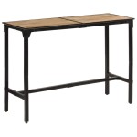 vidaXL Masă de bar, 150x55x107 cm, lemn masiv de mango nefinisat vidaXL Masă de bar, 150x55x107 cm, lemn masiv de mango nefinisat