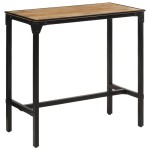 vidaXL Masă de bar, 110x55x107 cm, lemn masiv de mango nefinisat vidaXL Masă de bar, 110x55x107 cm, lemn masiv de mango nefinisat