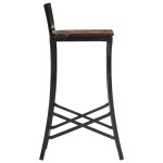 vidaXL Scaune de bar, 2 buc., lemn masiv reciclat