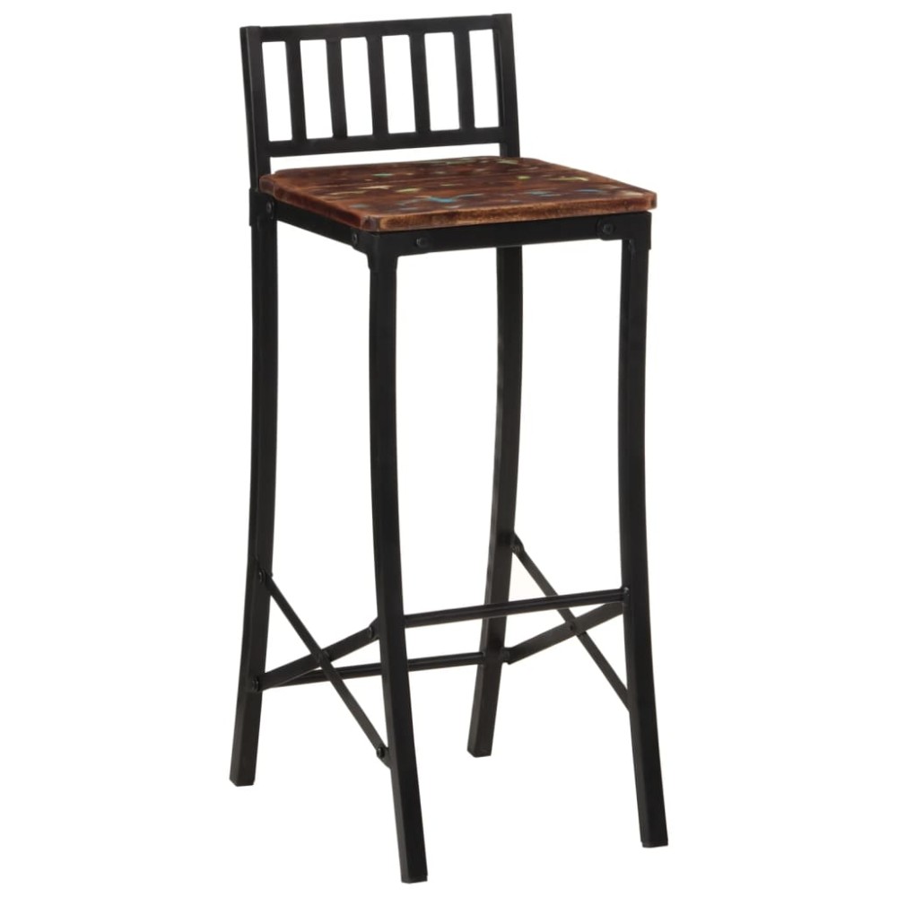 vidaXL Scaune de bar, 4 buc., lemn masiv reciclat
