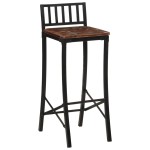 vidaXL Scaune de bar, 4 buc., lemn masiv reciclat