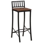 vidaXL Scaune de bar, 4 buc., lemn masiv reciclat